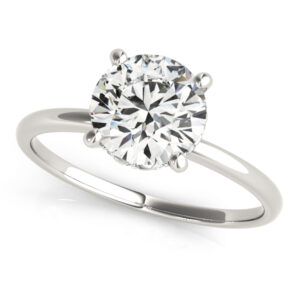 round cut engagement ring